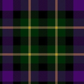 Abercromby / Abercrombie 1876 tartan or Wilsons #64, 9" purple and green muted / thick yellow lines