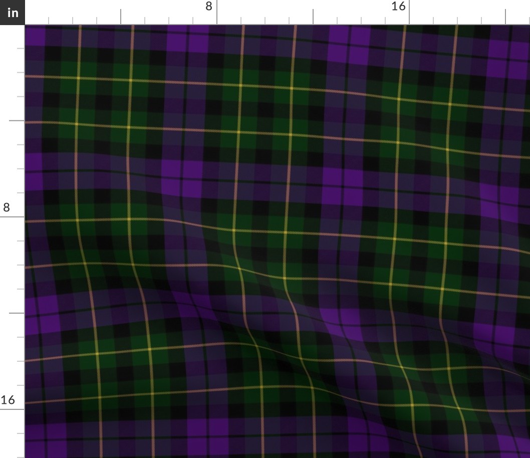 Abercromby / Abercrombie 1876 tartan or Wilsons #64, 6" purple and green muted