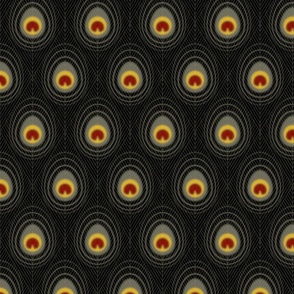 Abstract Peacock Black