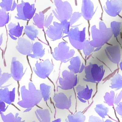 Lilac Spring bloom in Milan - watercolor magnolia florals - painted loose flowers for home decor wallpaper b141-6