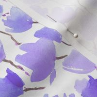 Lilac Spring bloom in Milan - watercolor magnolia florals - painted loose flowers for home decor wallpaper b141-6