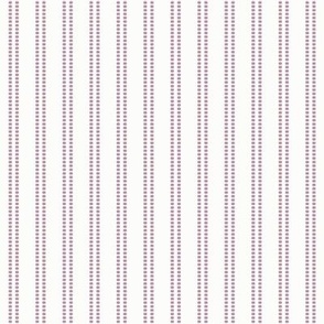 Seeded Stripe: Plum Purple Thin Stripe, Beaded Stripe
