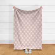 Mid century ribbons midmod vintage retro circle geometric in dusky pink large scale by Pippa Shaw