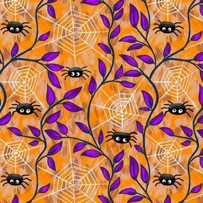 halloween spiders orange small scale