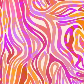 Psychedelic Zebra (vertical) 24" - purple, orange, pink (ST2023PZV)