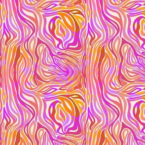 Psychedelic Zebra (vertical) 10.5" - purple, orange, pink (ST2023PZV)