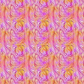 Psychedelic Zebra (vertical) 5.25" - purple, orange, pink (ST2023PZV)