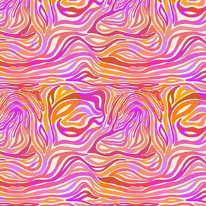 Psychedelic Zebra (horizontal) 10.5" - purple, orange, pink (ST2023PZH)