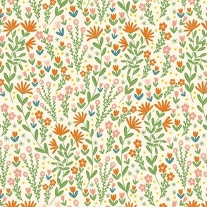 Spring Wildflowers | SM Scale | Ivory, Orange, Pink, Green