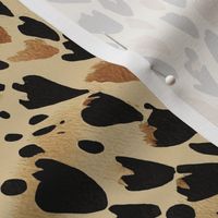 Safari Style Elegant And Fashionable Animal Print Pattern Beige Black Smaller Scale