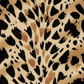 Safari Style Elegant And Fashionable Animal Print Pattern Beige Black