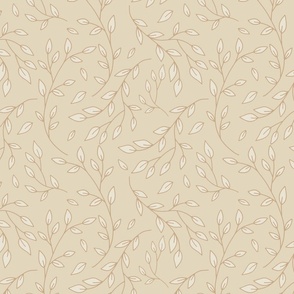 Cottage Leaves - Beige