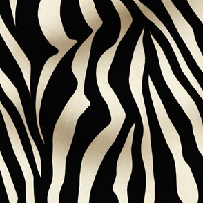  Elegant Black And White Fashionable Zebra Fur Pattern