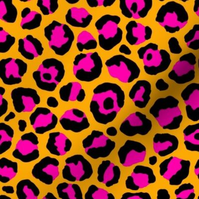 orange and pink leopard print