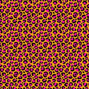 orange and pink leopard print