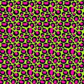 leapard print green and pink