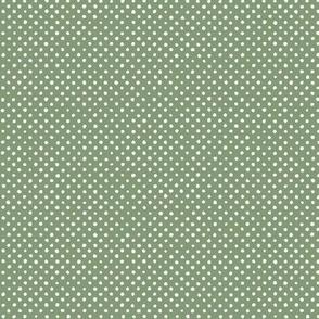Doodle Dot: Green & White Small Dots 