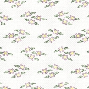 Frankie Mosaic Floral: Plum Purple Dotted Botanical