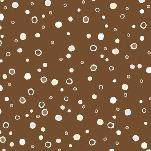 Organic Dots - Chocolate Brown - Medium Scale