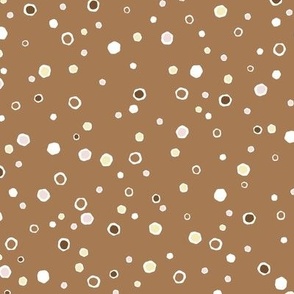 Organic Dots - Mocha Brown - Medium Scale