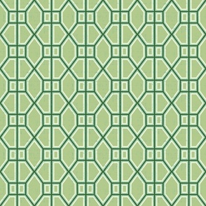 geometric lattice soft sage green