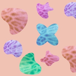 Leopard Print Shapes - Jewel-tones