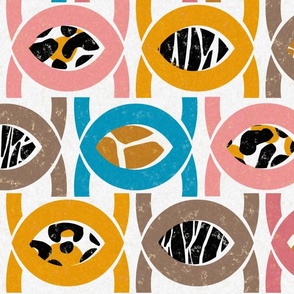 The Eyes Have It, modern animal print, 24 inch