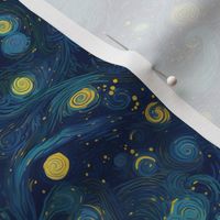 Starry Night Inspired Vincent Van Gogh Masterpiece Repeat Pattern