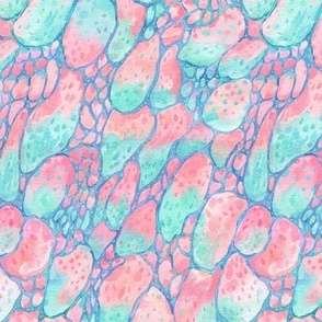 Pink blue lizard skin, abstract animal texture