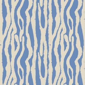 Zebra lines blue and beige 