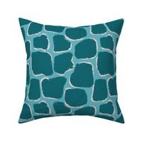 Giraffe pattern teal large scale