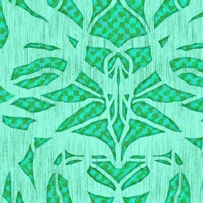 NMLH2 - Abstract Animal Hide in Sea Green Tonal Palette  -  10.5 inch fabric repeat -  12 inch wallpaper repeat