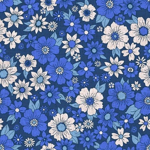 Betty Floral blues LARGE