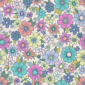 Betty Floral Pastel Light LARGE