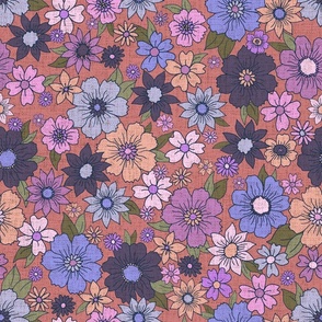Betty Floral periwinkle LARGE