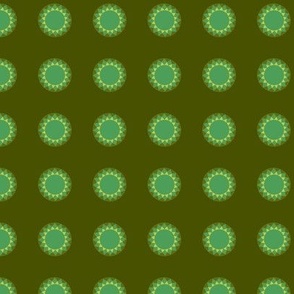 sunburst circles green tonal