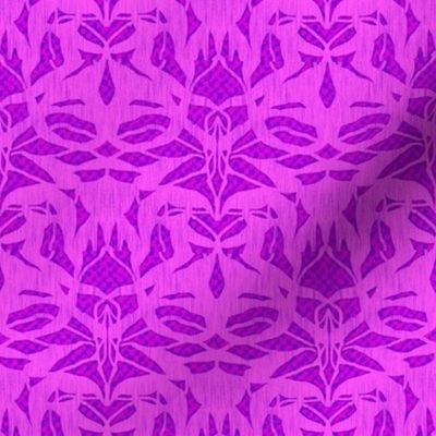 NMLH5 - Abstract Animal Hide in Purple -Magenta  - Pink - 4 inch repeat