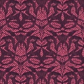 NMLH3 - Abstract  Animal Hide in Wine Red Tonal Palette - 4 inch repeat