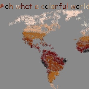 colorful world map design