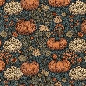 william morris style pumpkin patch