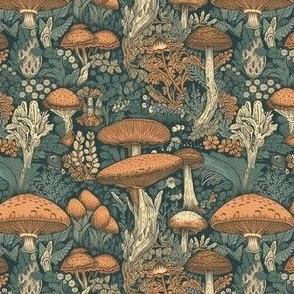 william morris style mushrooms