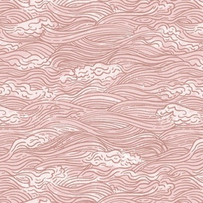 Nautical Ocean Waves - Pink - Nursery, Baby, Kids