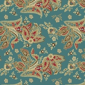 Paisley light teal 2076-15