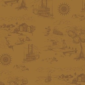 Riverboat Toile de Jouy brown 2077-46