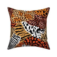 Wild Animal Print,  African Safari Animal Prints,  Animal skins patchwork