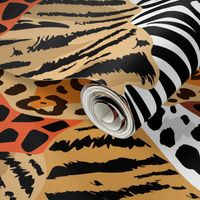 Wild Animal Print,  African Safari Animal Prints,  Animal skins patchwork