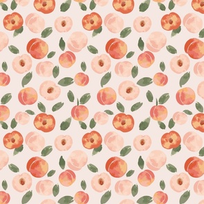 Peachy Peaches: Delightful Watercolor Peaches Pattern #P230301