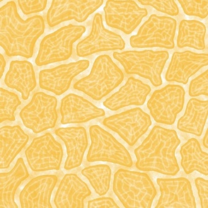 Yellow  Shibori Giraffe Tie Dye Print