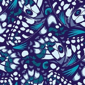 Printed Wings - Blue