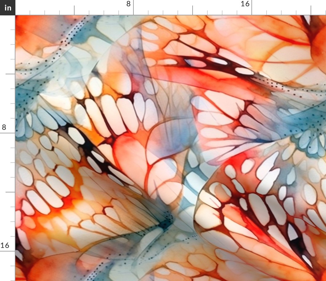  butterfly wings, layered